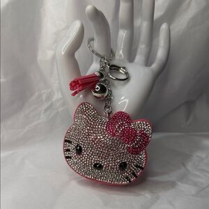 Crystal Pink Kitty Keychain/Bag Charm